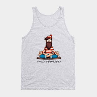 Find Yourself - Funny Meditation / Yoga Design Tank Top